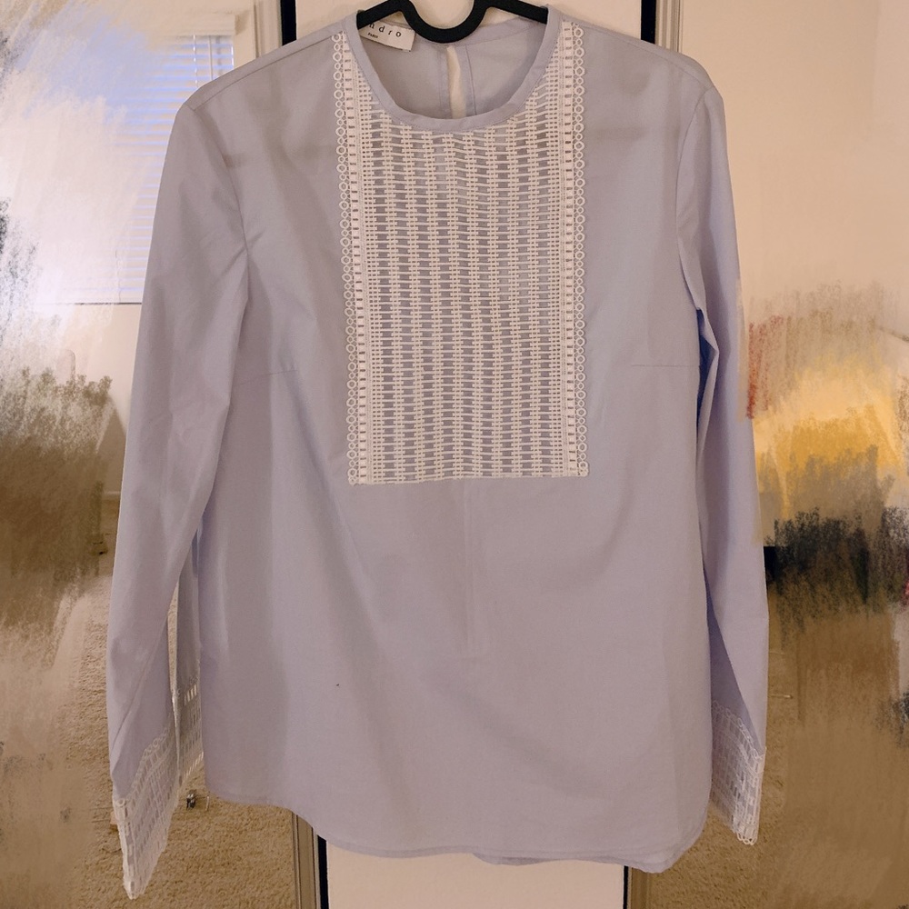 Brand new Sandro blue lace shirt